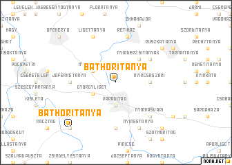 map of Báthoritanya