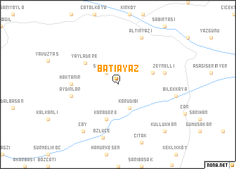 map of Batıayaz