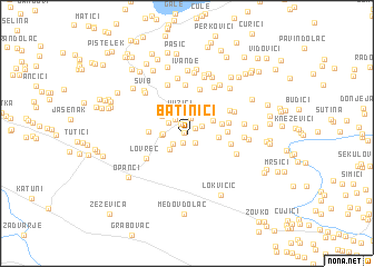 map of Batinići