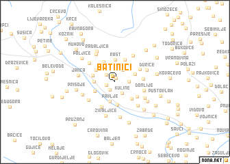 map of Batinići