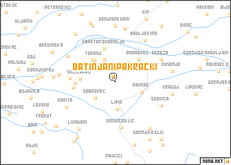 map of Batinjani Pakrački