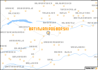 map of Batinjani Podborski