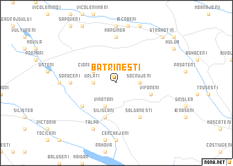 map of Bătrîneşti