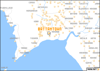 map of Battam Town