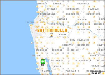 map of Battaramulla