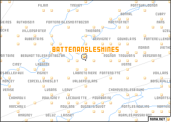 map of Battenans-les-Mines