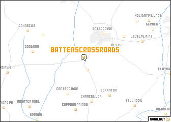 map of Battens Crossroads