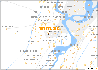 map of Battewāla