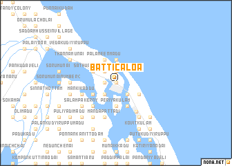 map of Batticaloa