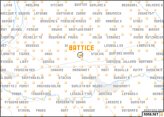 map of Battice