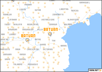 map of Batuan