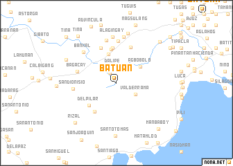 map of Batuan