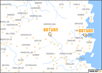 map of Batuan