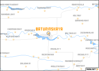 map of Baturinskaya