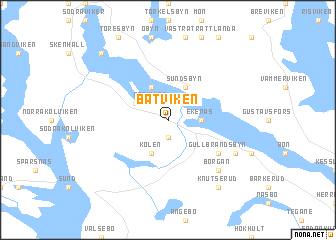 map of Båtviken