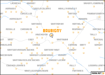 map of Baubigny