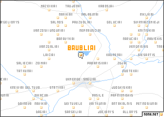 map of Baubliai