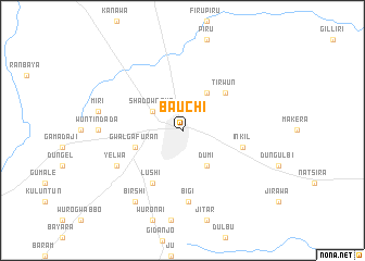 map of Bauchi