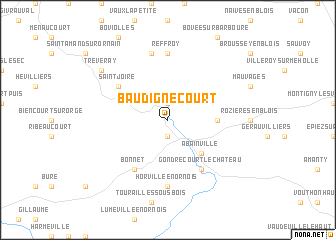 map of Baudignécourt