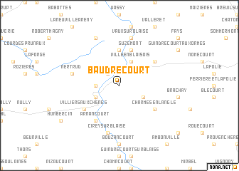 map of Baudrecourt