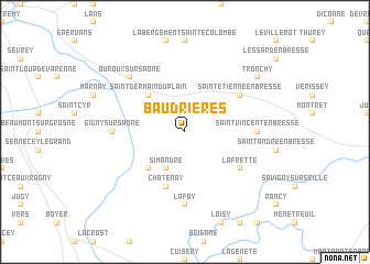 map of Baudrières