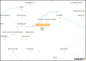 map of Bauduen