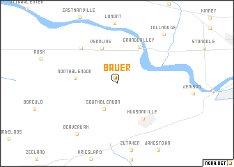 map of Bauer