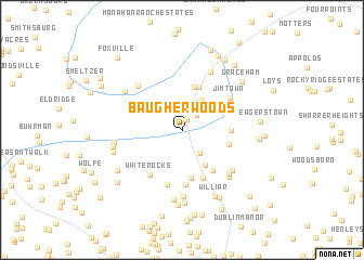 map of Baugher Woods