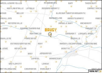map of Baugy