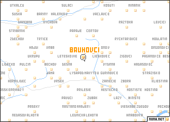map of Bauhovci