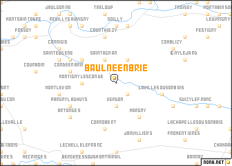 map of Baulne-en-Brie