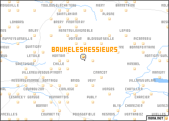 map of Baume-les-Messieurs