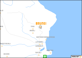 map of Baunei