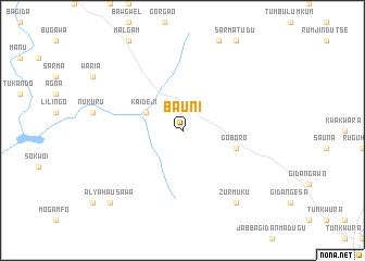 map of Bauni