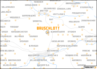 map of Bauschlott