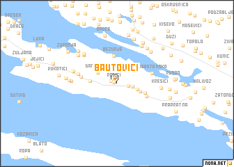 map of Bautovići