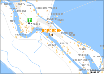 map of Bāvardeh