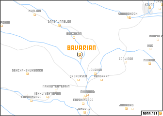 map of Bāvarīān