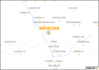 map of Baviácora