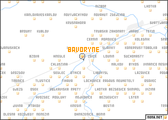 map of Bavoryně