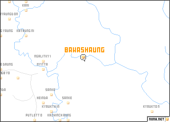 map of Bawashaung