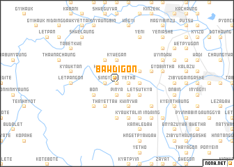 map of Bawdigon