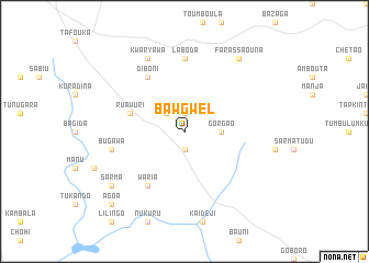 map of Bawgwel