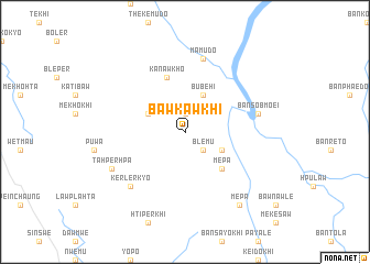 map of Bawkawkhi