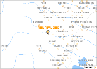 map of Bawni Ywama