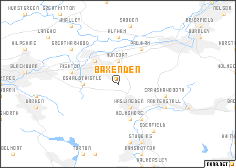 map of Baxenden