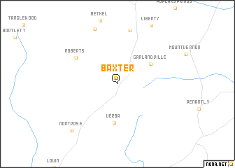 map of Baxter