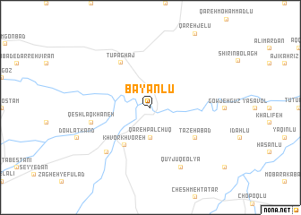 map of Bayānlū