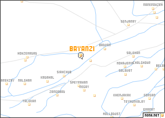 map of Bayānzi