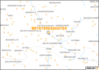 map of Bayātān-e Sūkhteh